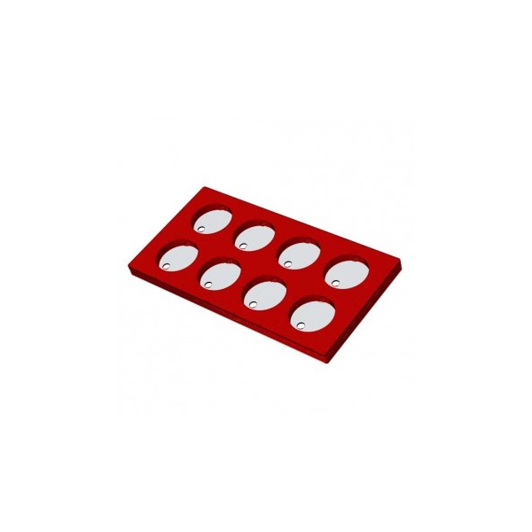 Secure-Seal Chambers, 9mm Dia, 8x130ul, 20/pk, 20PK